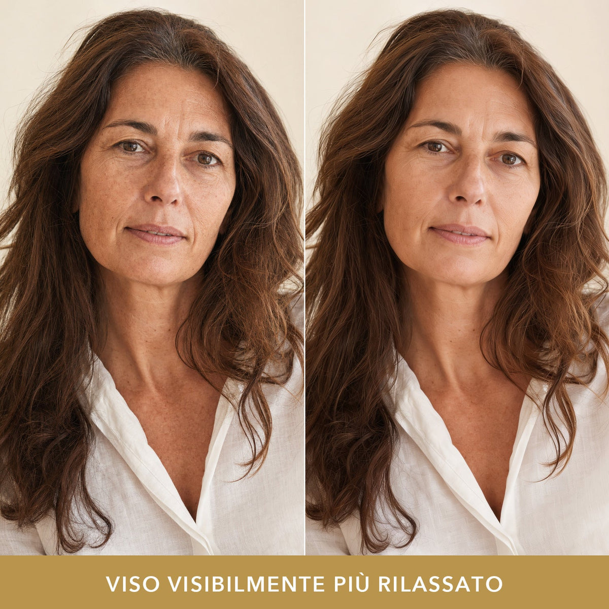 Viso visibilmente più rilassato: prima e dopo